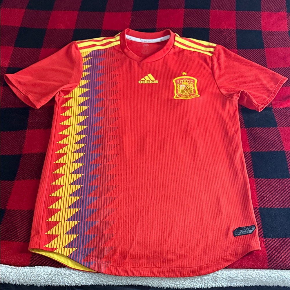 Spain 🇪🇸 #22 Isco 2018 FIFA World Cup Adidas Home Player Edition Jersey - Picture 2 of 9